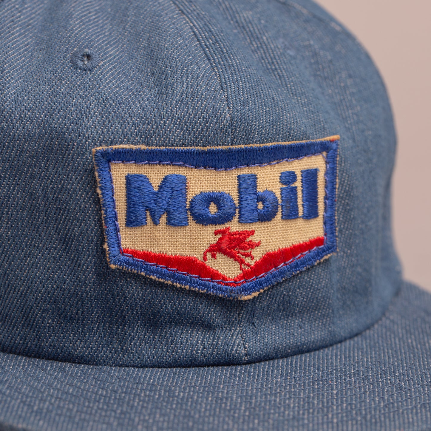 Mobil Denim Weld Cap – Lost & Foundry