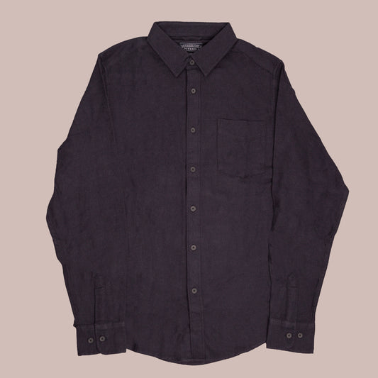 Long Sleeve Flannel Shirt - Navy