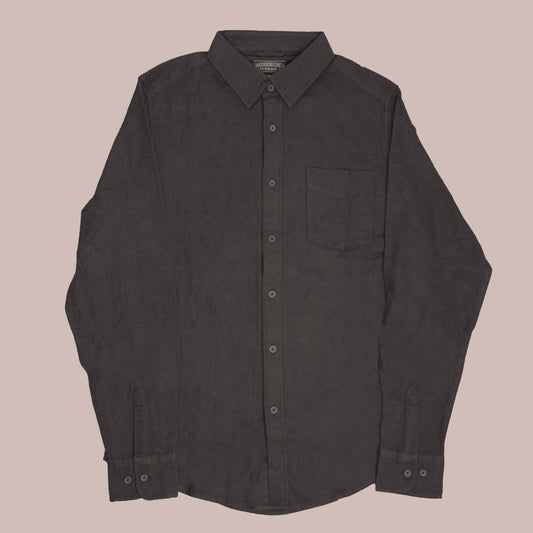 Long Sleeve Flannel Shirt - Charcoal