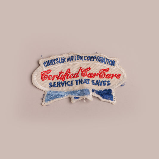 Vintage Patch - Chrysler Motor Certified Car Care