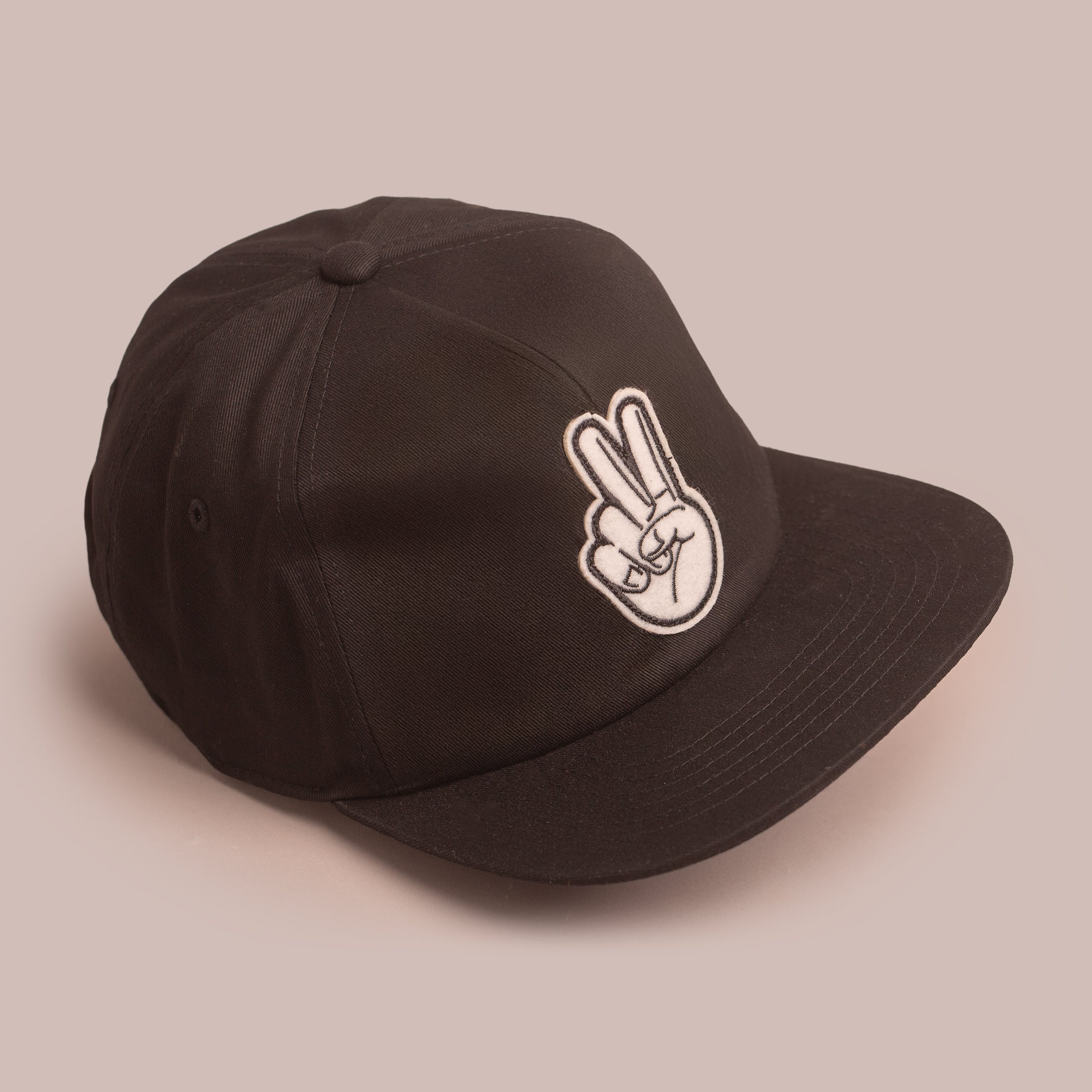 Vintage Fingers Black Unstructured Cap
