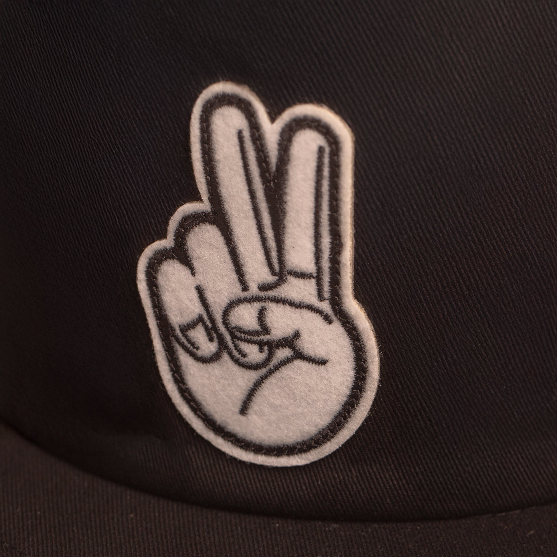 Vintage Fingers Black Unstructured Cap