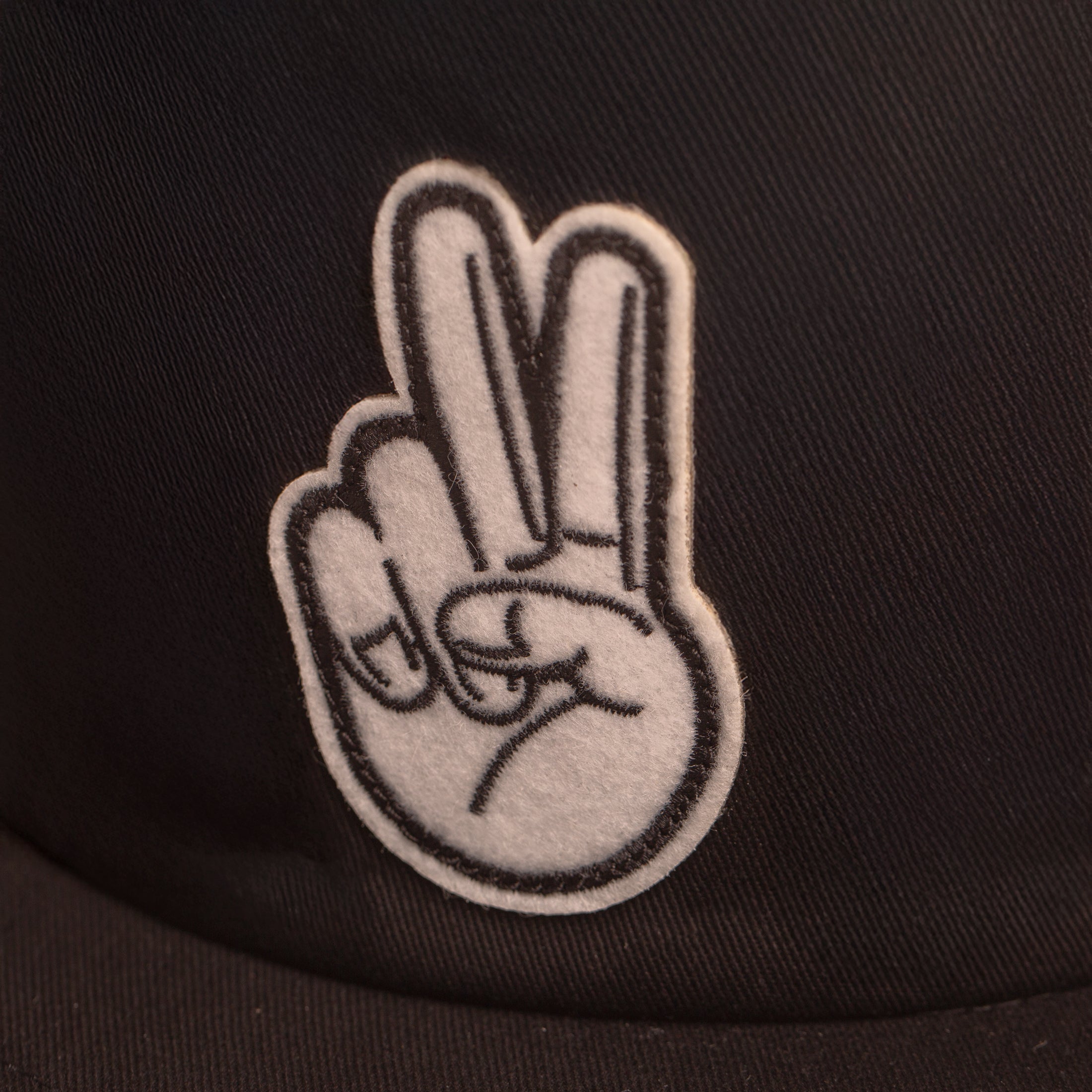Vintage Fingers Black Unstructured Cap