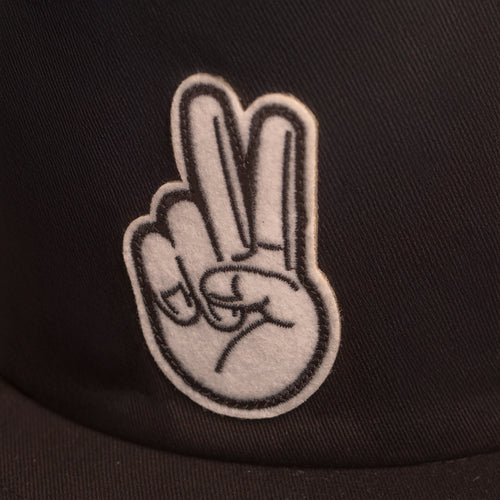Vintage Fingers Black Unstructured Cap
