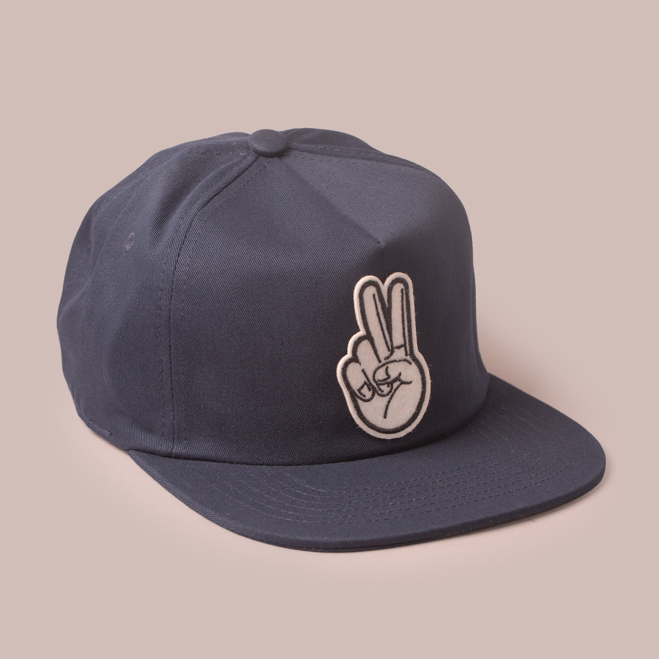 Vintage Fingers Black Unstructured Cap