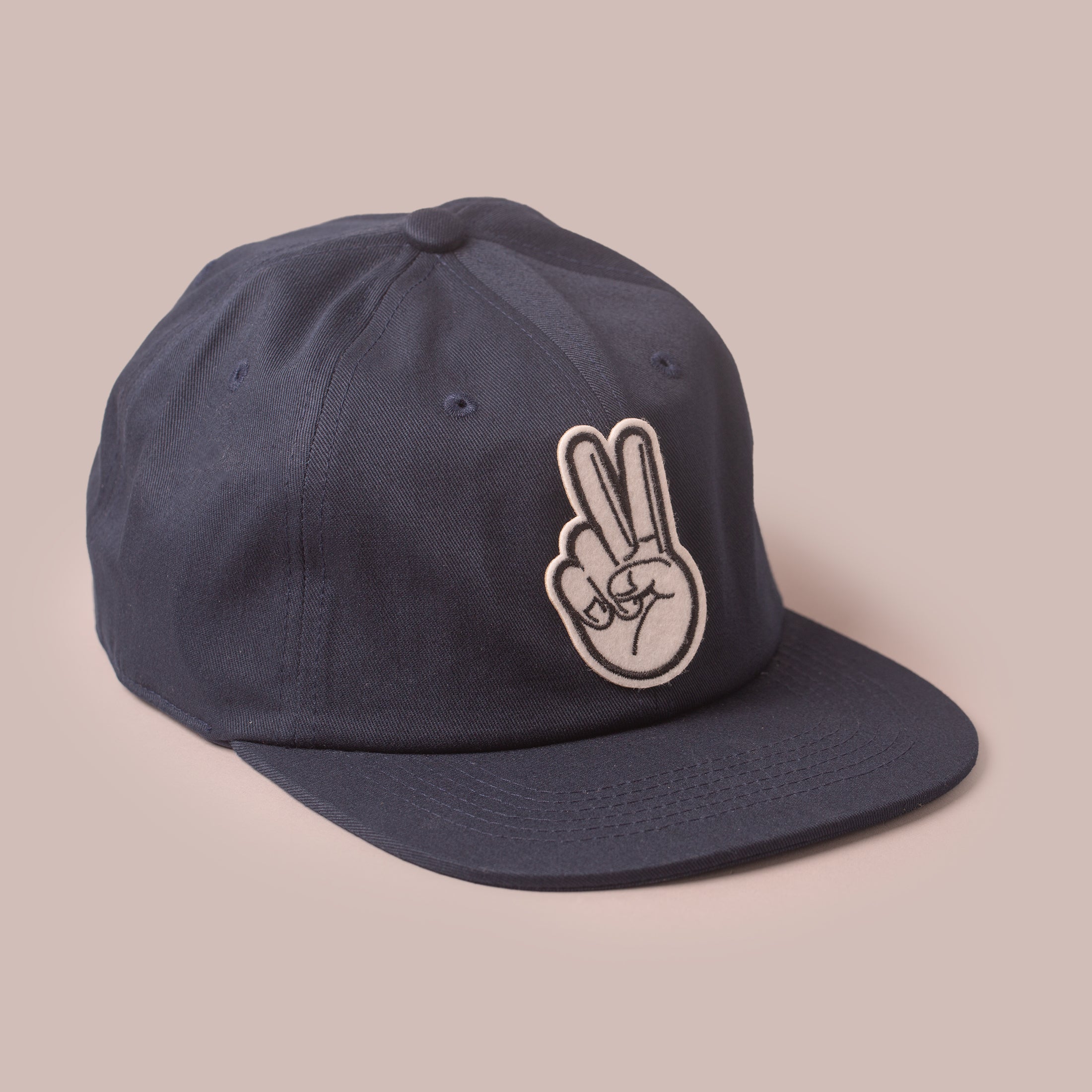 Vintage Fingers Black Unstructured Cap