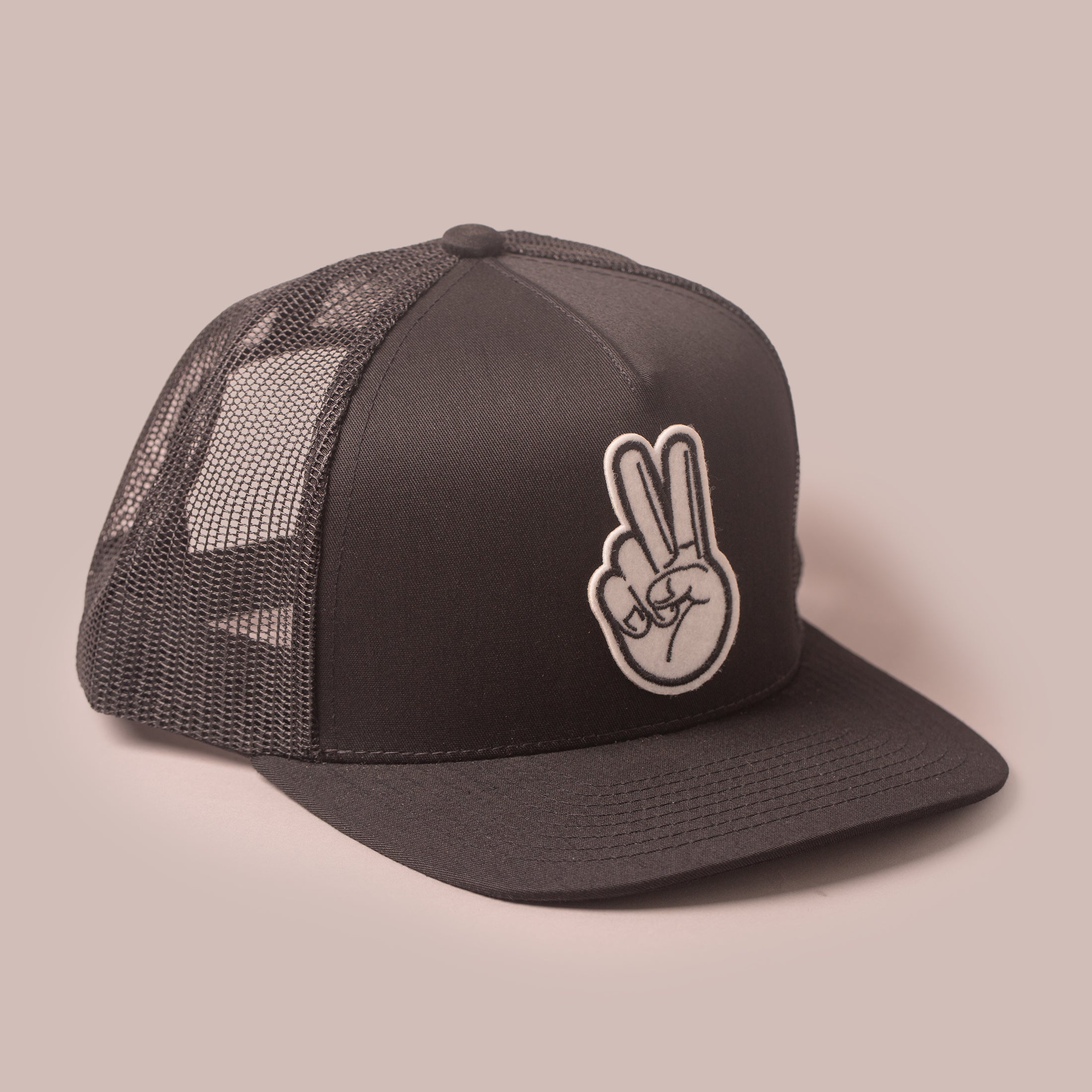 Vintage Fingers Black Unstructured Cap