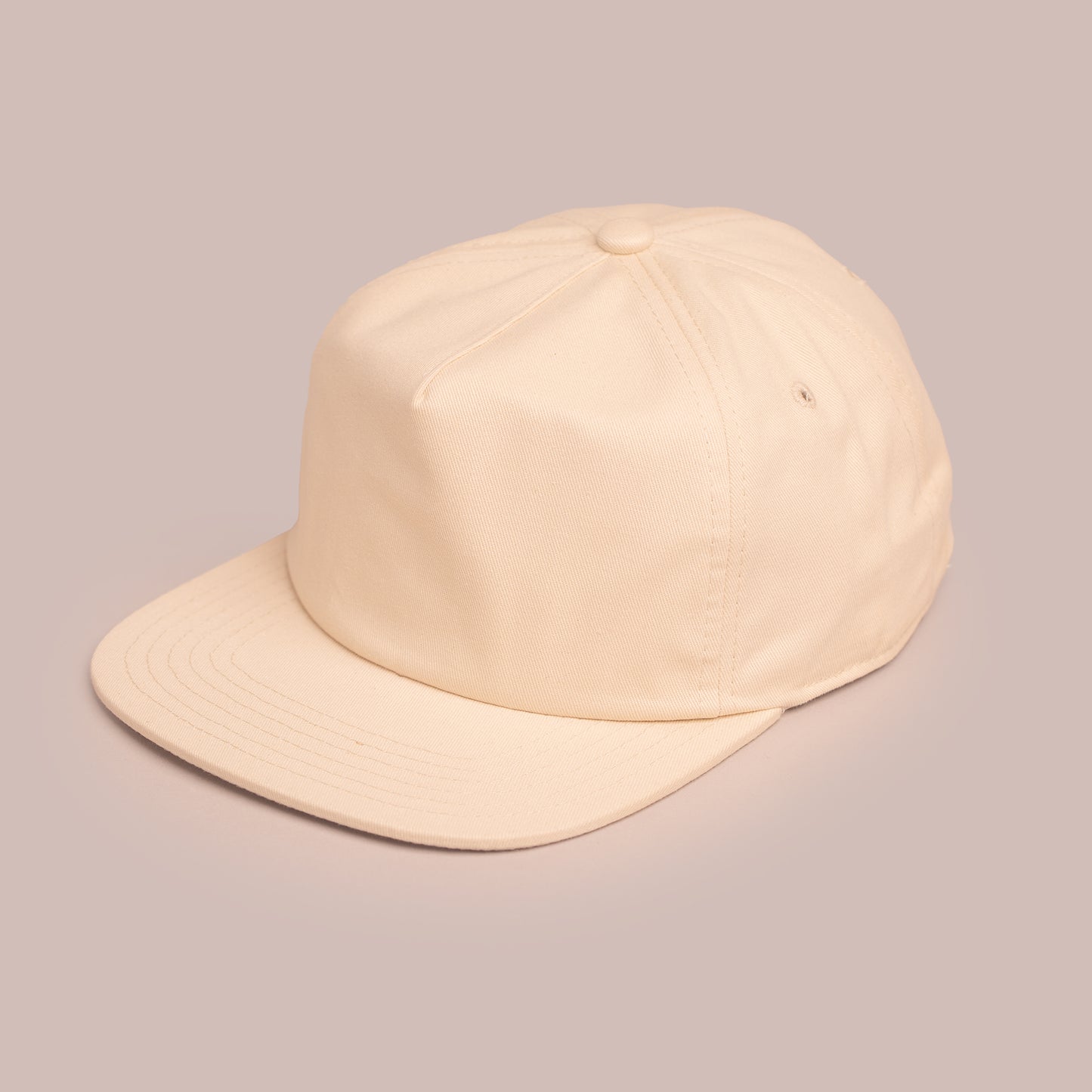 Blank Hat - Nissi 5 Panel Unstructured Cap - Cream