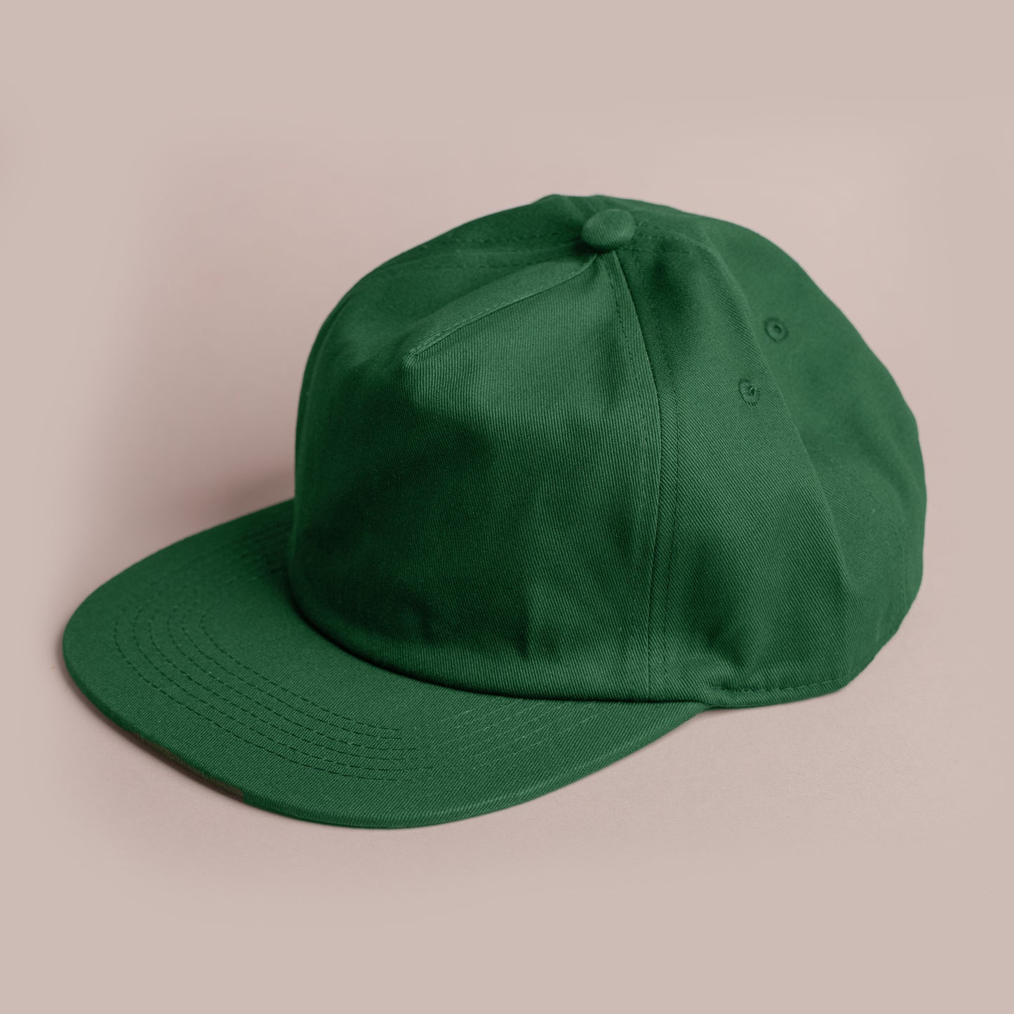 Blank Hat - Nissi 5 Panel Unstructured Cap - Forest Green