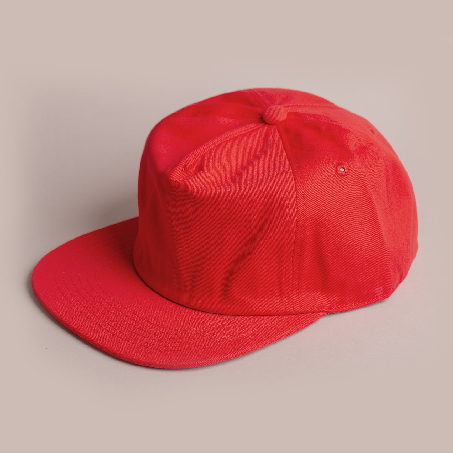 Blank Hat - Nissi 5 Panel Unstructured Cap - Red