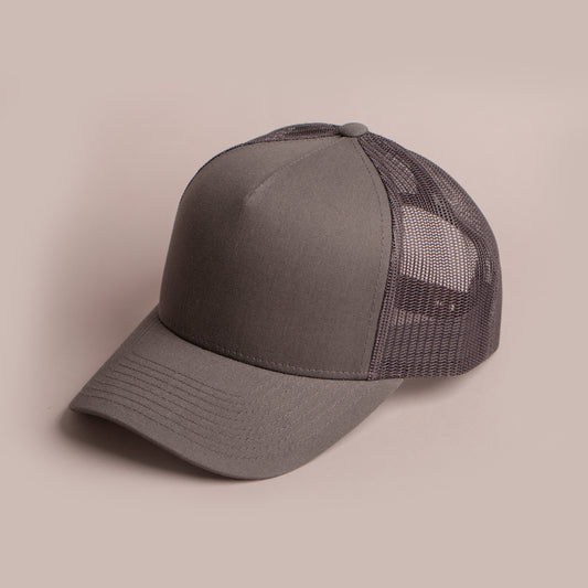 Blank Hat - YP 5-Panel Trucker - Gray