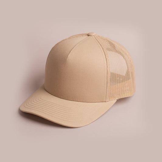 Blank Hat - YP 5-Panel Trucker - Tan